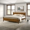 thumbnail image 4 of Roundhill Furniture Eldren Wood Platform Bed in Walnut Finish, King, 4 of 11
