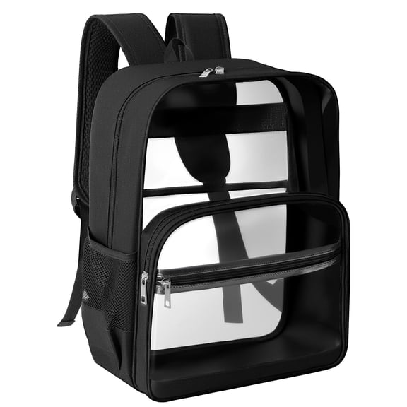 GASTROPOD 17" Large Clear Backpack,Clear Backpack for College Backpack Heavy Duty Pvc Transparent Bookbag Stadium Approved See through Clear Stadium Bag Backpack