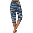 thumbnail image 4 of Generic Women's Plus Size Capris Pants Camo Print Elastic Waist Joggers Pants with Pockets, 4 of 6