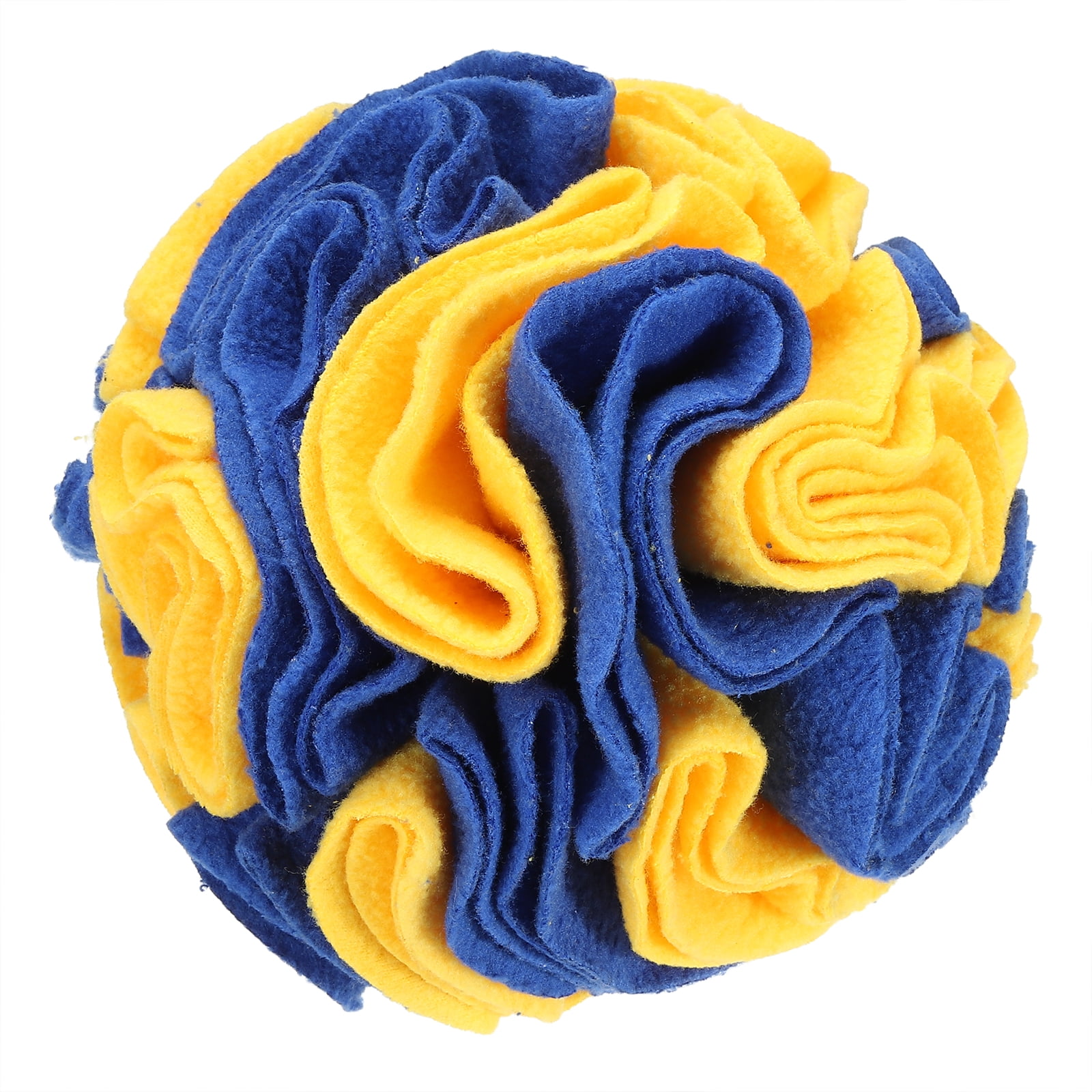 Uxcell Dog Sniffing Ball Interactive Treat Toys 6 Yellow/Blue Slow Feeder Puzzle Ball to Keep Pets Busy Machine Washable Plush Toy for Dogs Mental Stimulation Boredom Feeding Training
