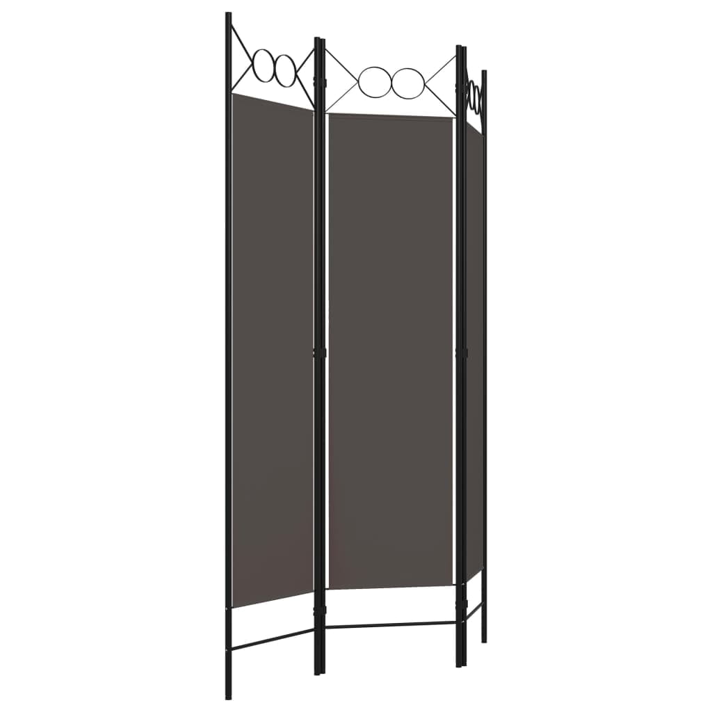 vidaXL 4-Panel Black Freestanding Folding Room Divider 63"x70.9"