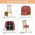 thumbnail image 4 of Halloween Happy Halloween Icons Seat Covers for Dining Room Chairs Set Of 4,Stretch Printed Washable Chair Seat Cover with Elastic Ties and Button,Removable Waterproof Couch Cushion Covers, 4 of 6