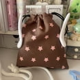 thumbnail image 6 of Osdhezcn Drawstring Travel Toiletry Bag Star Pattern Detail Canvas Pouch Storage Solution, 6 of 10