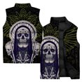 thumbnail image 4 of Chaleco de punto fresco para hombres, chaleco acolchado para hombres con diseño de huesos, chaleco con estampado digital 3D de calavera y esqueleto, chaquetas de invierno modernas para hombres de alta, 4 of 5