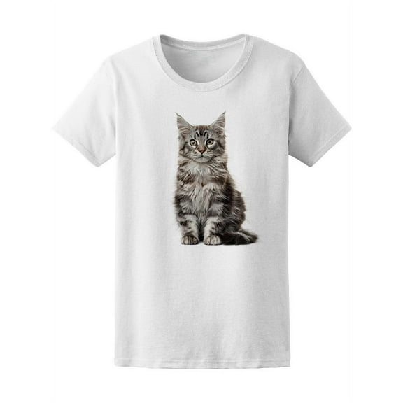 Maine Coon Kitten Cat T-Shirt Women -Image by Shutterstock, Female x-Large