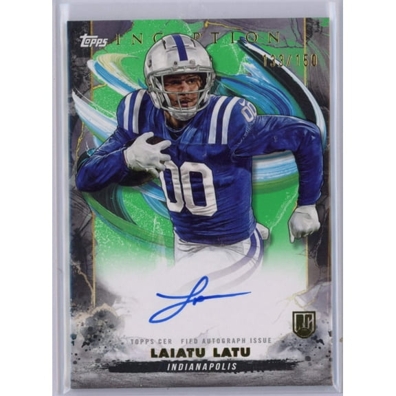 2024 Topps Inception Laiatu Latu #RALL Green Autograph /150 Rookie RC Football Card