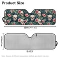 thumbnail image 3 of Psesaysky Skull Palm Leaves Windshield Sun Shade for Car Off-road Vehicle, Tropical Driving Front Window Sun Visor Blocks UV Rays Sunshade, 3 of 7