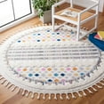 thumbnail image 2 of SAFAVIEH Moroccan Fringe Donovan Southwestern Shag Area Rug, Ivory/Grey, 8' x 10', 2 of 9