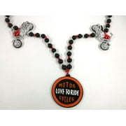 Harley Davidson Motorcycle Mardi Gras Beads Party Favors "Love To Ride" Bead