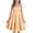Orange, variant on Girls Summer Floral Print Dresses Flowy Sleeveless V Neck Bow Shoulder Ruched Waist Casual Play Sundress Orange 11-12 Years