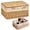 B, variant on Woven Basket with Lid, Paper Rope Woven Storage Basket, Small Storage Box, Desktop Lined Storage Organizer, Decorative Box, Rattan-Style Woven Basket, Lined Home Storage Box,8.66×5.71×3.94in,C