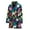 371, variant on Brown Hawaiian Camo Flower Pattern Women Bathrobe One Size Univeral Fits, Tropical Hawaiian Aloha Floral Fashion Lightweight Plush Fleece Long Robe For Women