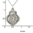 thumbnail image 7 of Primal Silver Sterling Silver Antiqued Saint Christopher Medal on 18-inch Cable Chain, 7 of 7