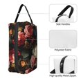 thumbnail image 3 of Goofa Rose Flowers Printed Toiletry Bag with Handle,Large Capacity Travel Makeup Cosmetic Bag for Women, Carry on Airport Airline Compliant Bag, 3 of 9
