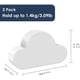 thumbnail image 4 of Gancho magnético adhesivo para pared blanco, paquete de 2, llavero de pared con potentes imanes en forma de nube, gancho para llaves de pared para el hogar, la oficina y la vida., 4 of 5
