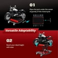 thumbnail image 4 of Pinypikaka Motorcycle Scissor Lift Jack with Casters, Wide Deck Motorcycle Center Scissor Lift Jack, Safety Pins, Center Lift Crank Bracket, 1100 Lbs Capacity for Motorcycles, Atvs, Dirt Bikes, 4 of 8