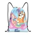 thumbnail image 1 of Goofa Bluey Print Drawstring Backpack Bag Sport Gym Sackpack Cinch Bags Drawstring Bags Draw String Sport Bag-Medium, 1 of 6