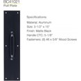 BRINKS Commercial Commercial 15" Pull Door Plate, Matte Black Finish