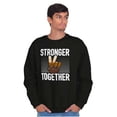 thumbnail image 5 of Stronger Together Peace Sign Equality Sweatshirt for Men or Women Brisco Brands S, 5 of 6