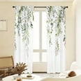 thumbnail image 6 of WNOOHIY Natural Green Flowers and Leaves Print Light-filtering Curtain,29.5" × 65", Set of 2 Panels, 6 of 8