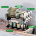 thumbnail image 4 of Dish Drying Rack, Elemore Home 2-Tier Dish Racks for Kitchen Counter with Drainboard, 4 of 6