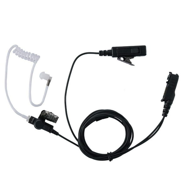 Klykon XPR3300e Earpiece Headset PTT Mic for Motorola XPR3500 XPR3500e XPR3000 XPR3300 Walkie Talkie 2 Way Radio with 2 Wire Surveillance Security Acoustic Tube