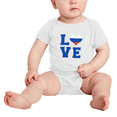 thumbnail image 2 of Love Russia Flag Heart Baby Rompers (White, 18-24 Months), 2 of 5