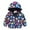 Jacket103-Blue, variant on Young Girls Long Sleeve Light Hooded Jacket Vibrant Heart Print Soft Outer Tops for Daily Trips,Sizes 7-8 Years