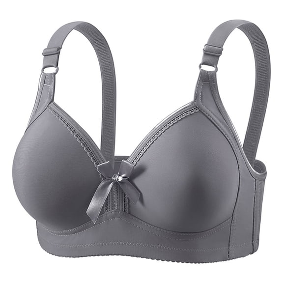 Stichou Women's Wireless Supportive Bras Comfortable Seamless Full Coverage Bra Sleep Tshirts No Underwire Soft Push Up Everyday Bralette Gray 3XL