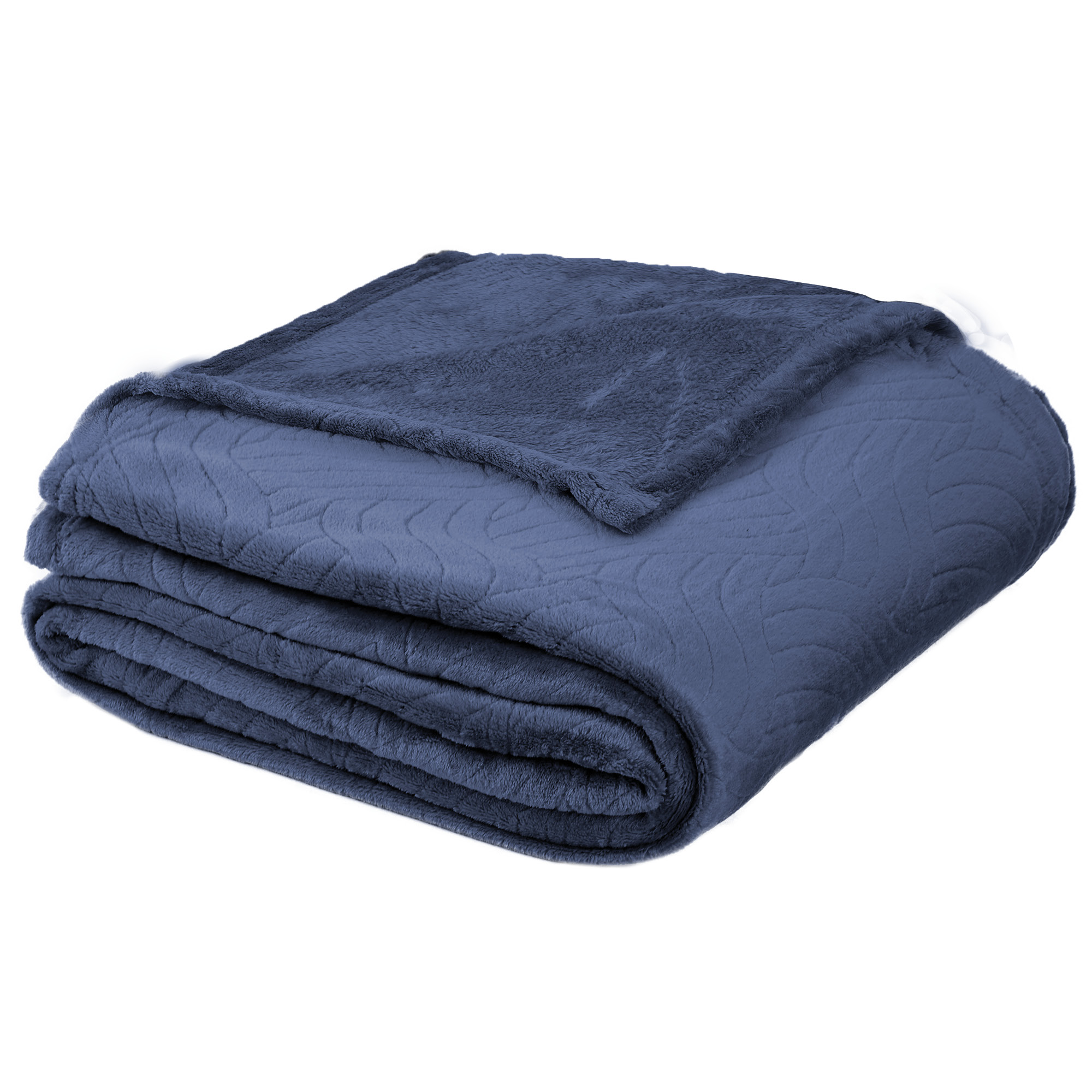 Soft Fleece Throw Blanket Plush Blanket for Bed or Couch Embossed Flannel Blanket for