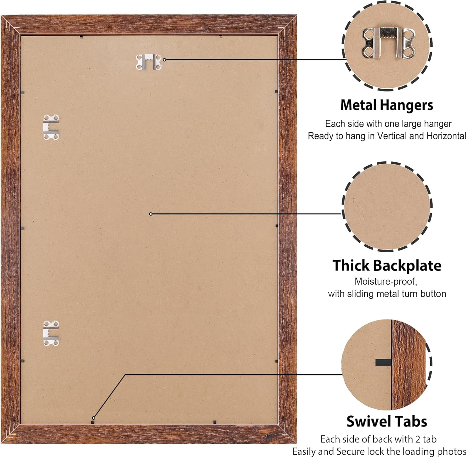 24x30 Picture Frame Brown, Puzzles Frame for Wall Decoration, Classic Brown Minimalist Style Suitable for Decorating Houses, Offices, Hotels, Puzzles Posters Photos or Artwork（1 Pack）
