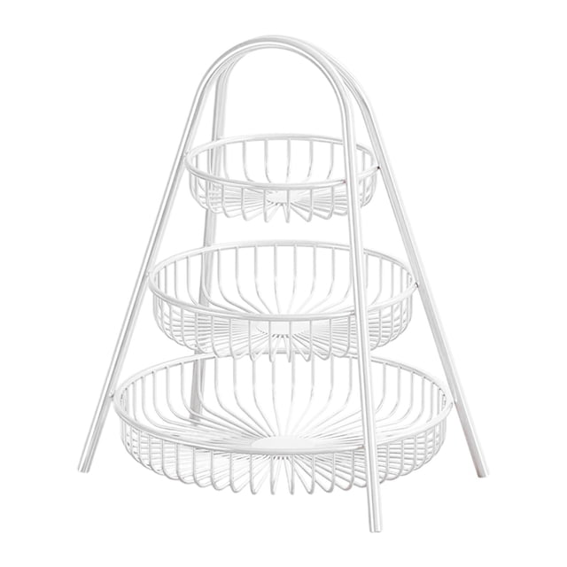 Cesta de almacenamiento de frutas de 3 niveles Bandeja de almacenamiento de escritorio Decoración del hogar Space Saving Fruit Soporter Organizer