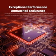 KingSpec XG7000 512GB NVMe SSD PCIe 4.0-7400MB/s Read Speed, 3D NAND M.2 2280 Internal SSD, Compatible with Gaming PC, Laptop, PS5 Console