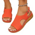 thumbnail image 4 of QQAMB Womens Orthotic Sandals Summer Beach Sandals for Women Ankle Strap Open Toe Wedge Casual Sandals, 4 of 5