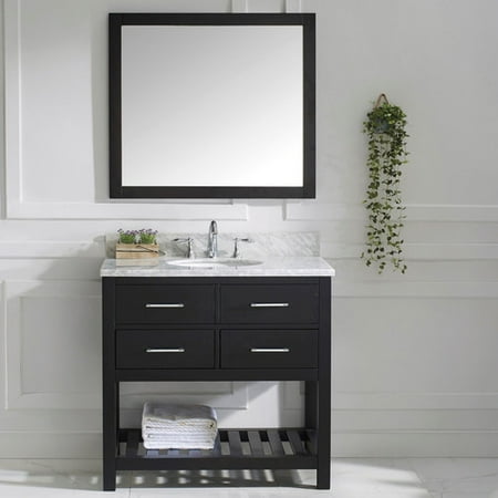 Virtu Usa Caroline Estate 37 Single Bathroom Vanity Set With White Virtu Usa Caroline Estate 37 Single Bathroom Vanity Set With White Marble Top And