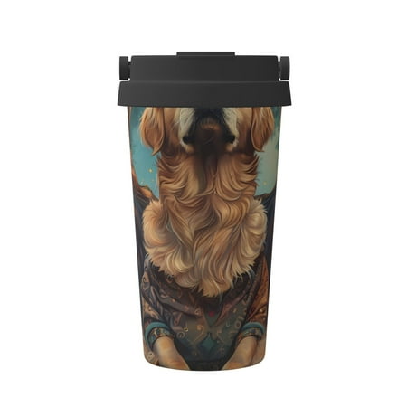 

KLL Tree Meditating Golden Retriever Pattern Stainless Steel Vacuum Insulated Tumbler - Carry Insulated Coffee Mug - Reusable Insulated Cold Brew Iced Coffee Cup Thermos
