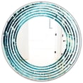 thumbnail image 2 of Design Art Designart Inc. MIR14362-C2-C32 'Precious Blue Fabuleux Pattern' Moderne Miroir Mural Rond - Vague 32x32, 2 of 3