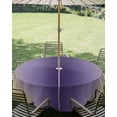 thumbnail image 2 of Dark Purple Khaki Ombre Outdoor Tablecloth with Umbrella Hole, Modern Abstract Art Gradient Spillproof Waterproof Outdoor Table Cover, Patio Tablecloths for Party/Garden/Picnic, Round 54 inch, 2 of 9