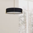 thumbnail image 4 of PST-214P-AGB-BK Dainolite Preston - 4 Light Pendant In Contemporary Style-5.25 Inches Tall and 20.75 Inches Wide-Aged Brass Finish-Black  Shade Color, 4 of 12