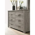 thumbnail image 6 of Roundhill Furniture Floren Contemporary Weathered Gray Wood Bedroom Set, King Panel Bed, Dresser, Mirror, Nightstand, 6 of 13