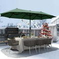 thumbnail image 7 of Autlaycil 13ft Patio Umbrella with Crank System and Sturdy Ribs, Sun Protection for Garden, Deck, Poolside, Outdoor - Green, 7 of 7