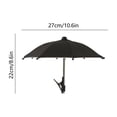 thumbnail image 3 of Black Phone Umbrella Clip On Sun Shade, Anti Glare UV Protection Waterproof Cell Phone Umbrella Stand for Outdoor Selfies Video Calls Photography, Adjustable Angle Polyester Mini Parasol, 3 of 6