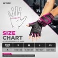 thumbnail image 3 of WYOX Weight Lifting Gloves Pink M, Gym Gloves for Women, Fitness Gloves with Wrist Wraps, Weightlifting Accessories, 3 of 10