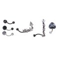 thumbnail image 4 of 6pcs Belly Button Rings Set Dangle Belly Rings Stainless Steel Navel Button Piercing Jewelry, 4 of 8