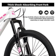 Glerc Skyline 24 Inch Kids Mountain Bike for Boys Girls 10 11 12 13 14 Years Old, 21-Speed Kid Bicycle with Front Suspension & Dual Disc Brakes & Rugged Frame, Pink