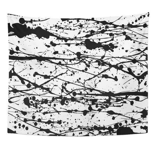 Black Splatter Paint Bedroom Walls - Marked by Magic