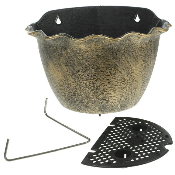 DINHEAROM Wall Flower Pot Holders Modern and Elegant Wall Mounted Flowerpot Metal 1 Set