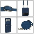 thumbnail image 4 of Dteck for Samsung Galaxy Z Flip 3 Case with Strap, PU Leather Hinge Protection Wristlet Crossbody Lanyard Shoulder Strap Shockproof Protective Case Cover for Samsung Z Flip 3 5G 2021 6.7", Blue, 4 of 5