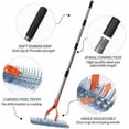 thumbnail image 3 of Thatch Rake, 15-Inch Lawn Thatching Rake, Robust Rake, Steel Metal Rake with Handle, Versatile Grass Grooming Rake, 3 of 7