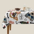 thumbnail image 3 of Wukai Hip Hop Dog Waterproof Tablecloth for Kitchen Dining, Fits Square Tables for 2-4 Seats -60"x60", 3 of 7